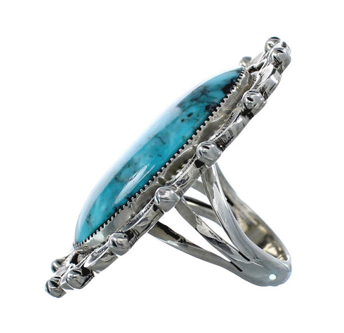Navajo Sterling Silver And Turquoise Ring Size 8 AX126912